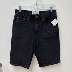 GAP Women's Black 9” Bermuda High Rise Jean Shorts